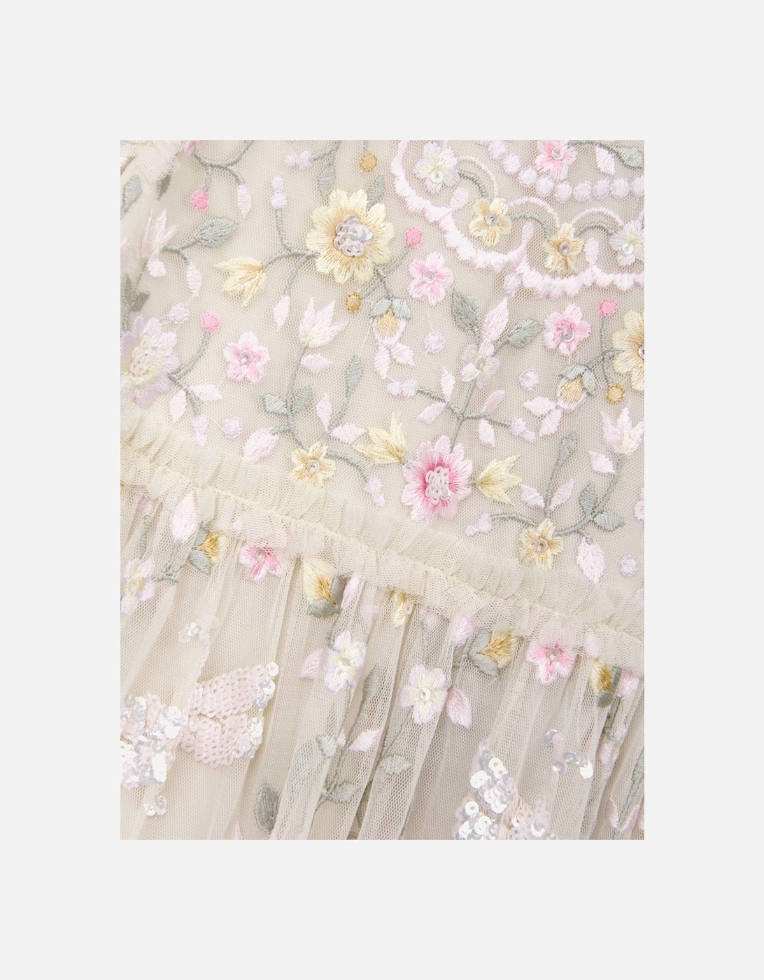 Girls Tulle Dragonfly Dress in Ivory
