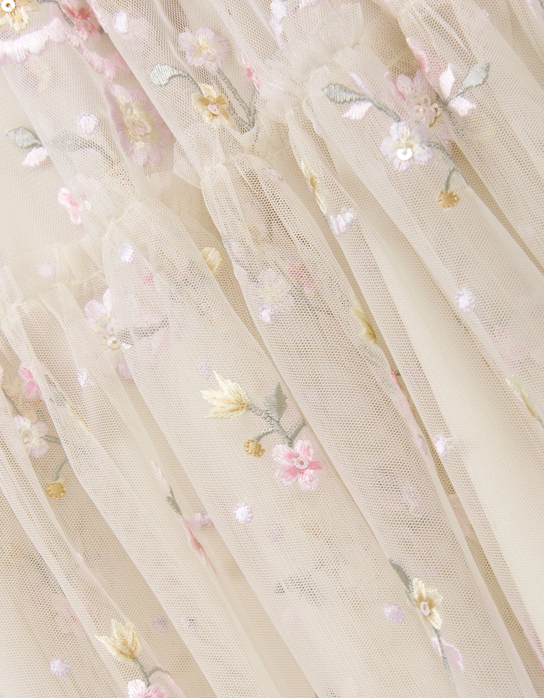 Girls Tulle Dragonfly Dress in Ivory