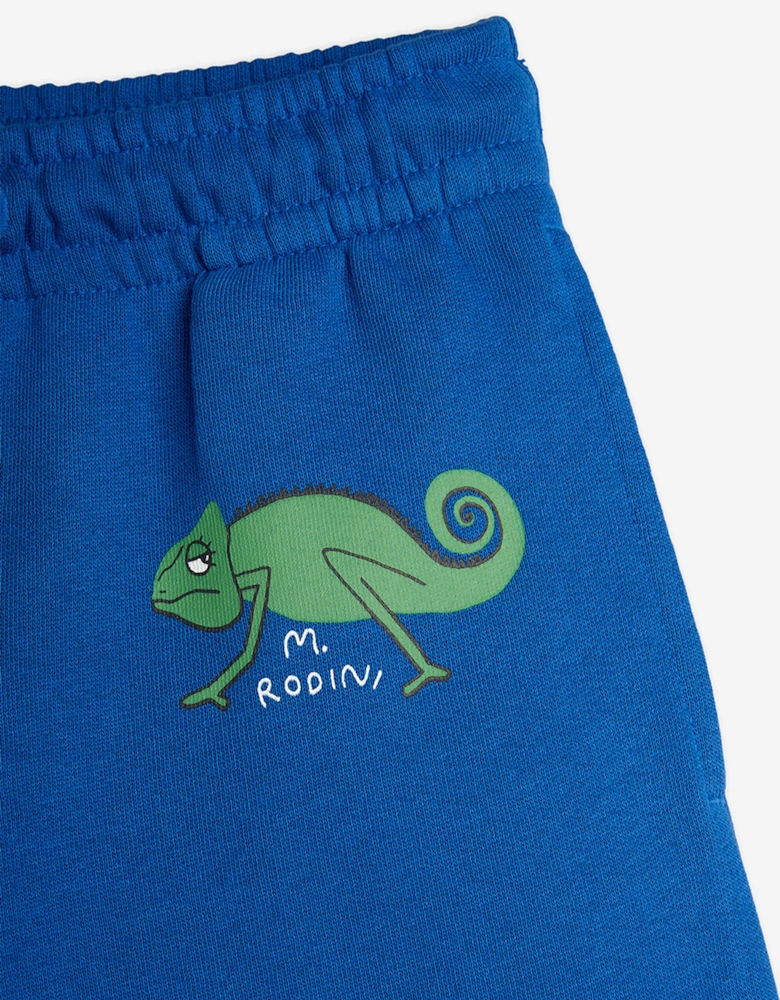 Boys Lizard Sweat Shorts in Blue