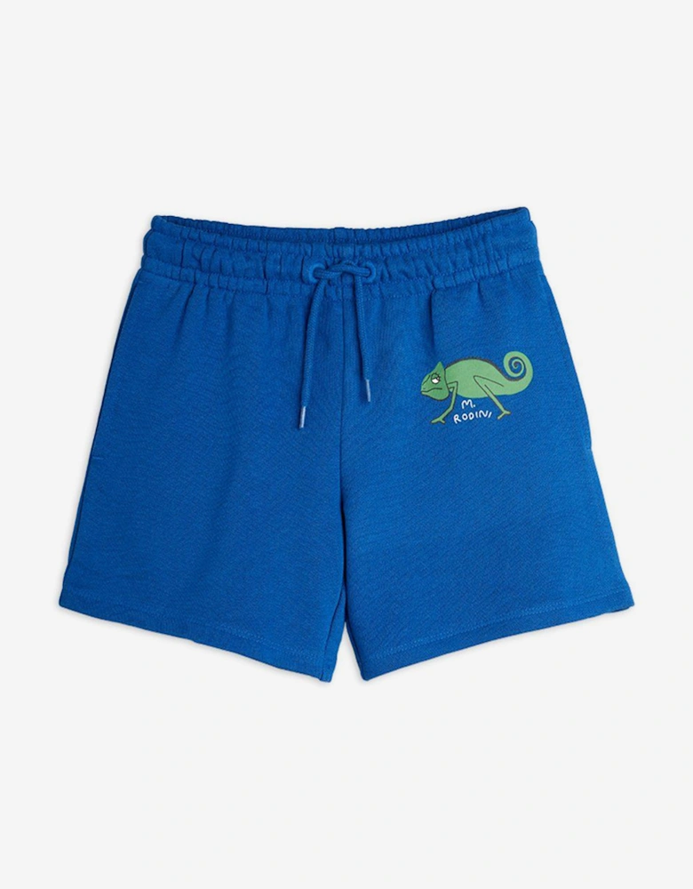 Boys Lizard Sweat Shorts in Blue
