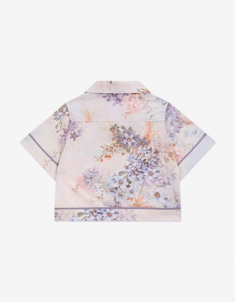 Girls Cascadian Poplin Shirt in Blue