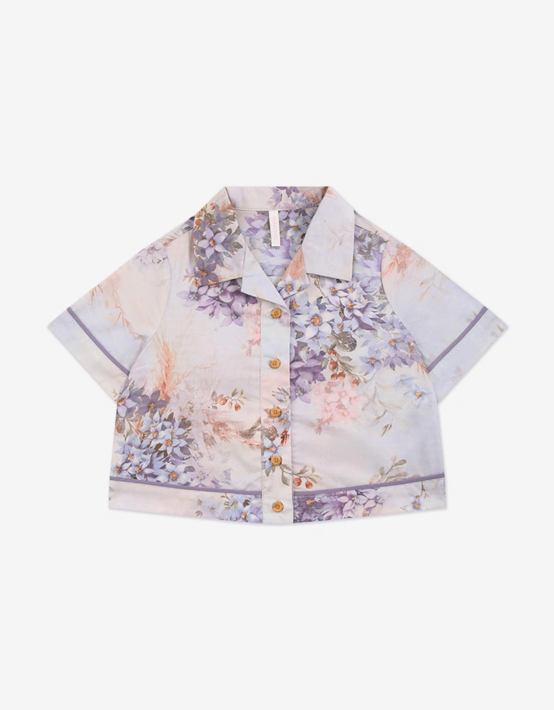 Girls Cascadian Poplin Shirt in Blue