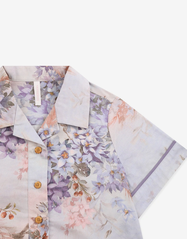 Girls Cascadian Poplin Shirt in Blue