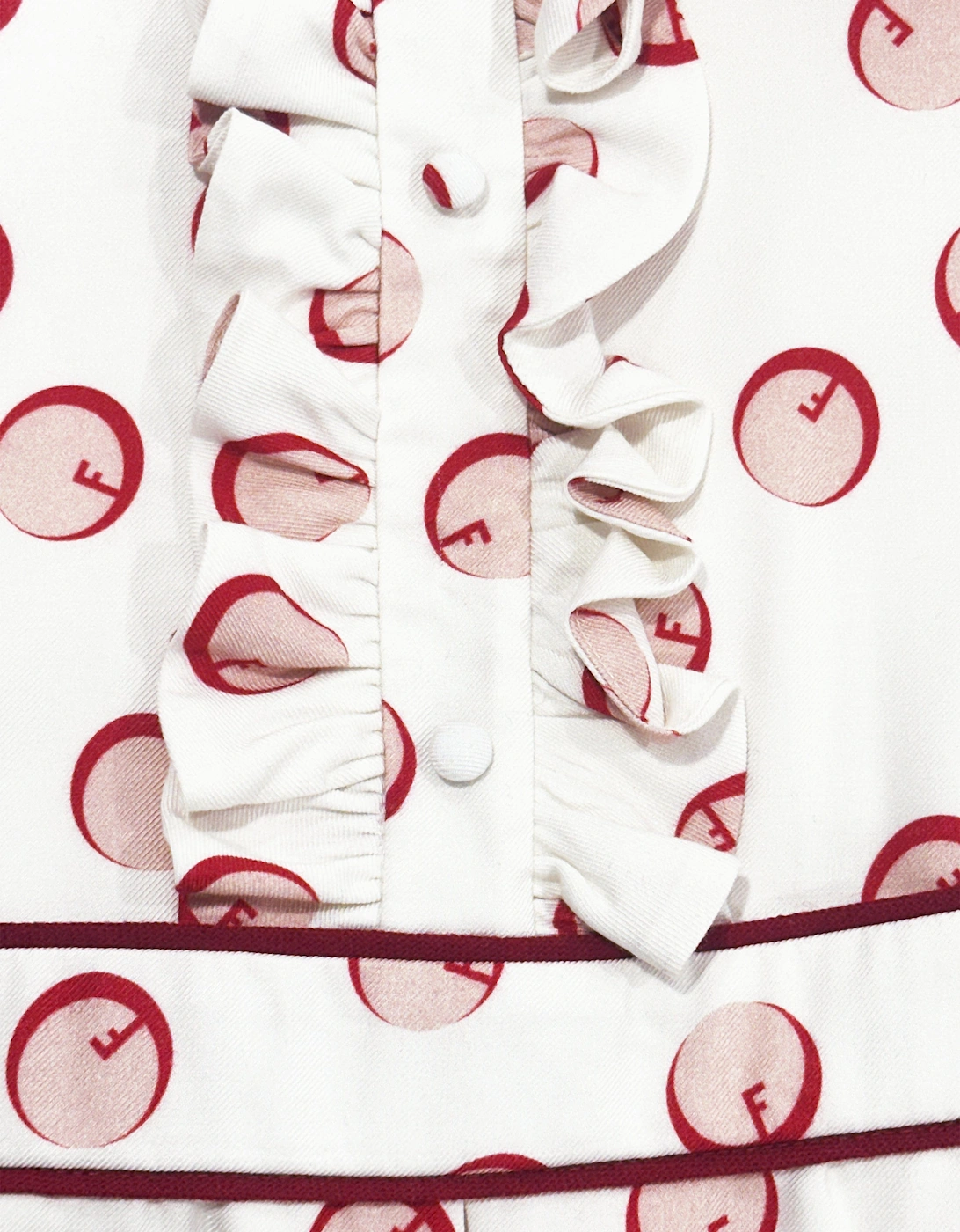 Girls Shadow Bubbles Dress in White