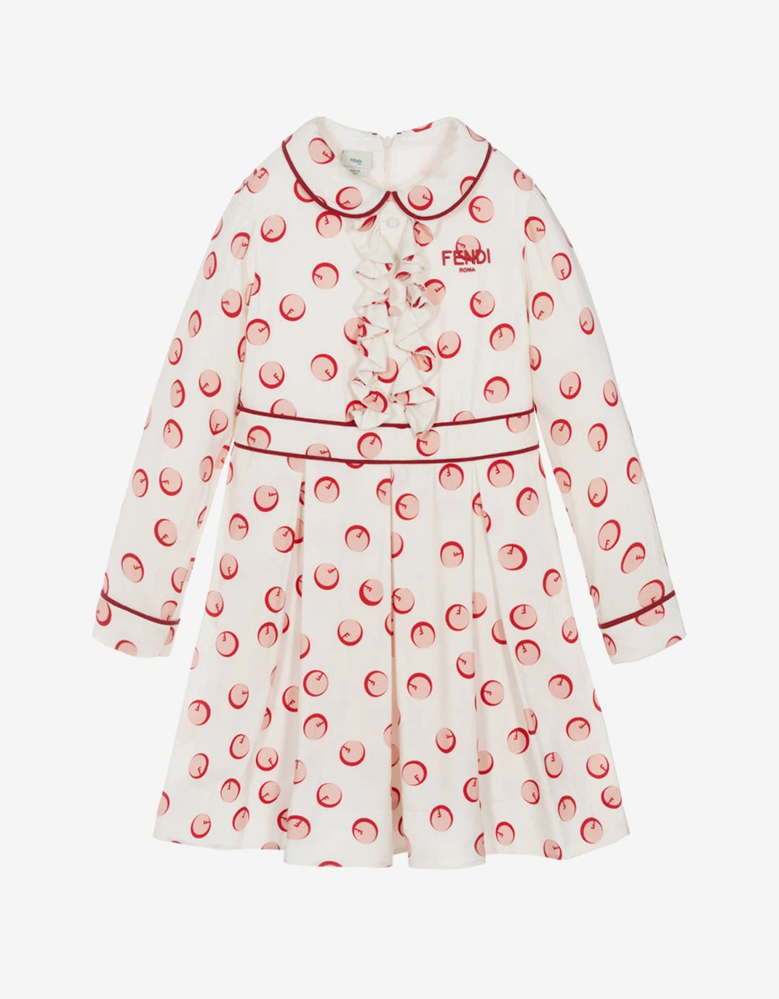 Girls Shadow Bubbles Dress in White, 5 of 4