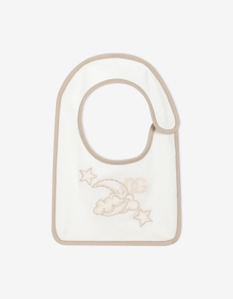 Baby Embroidered Logo Babygrow Set in Ivory