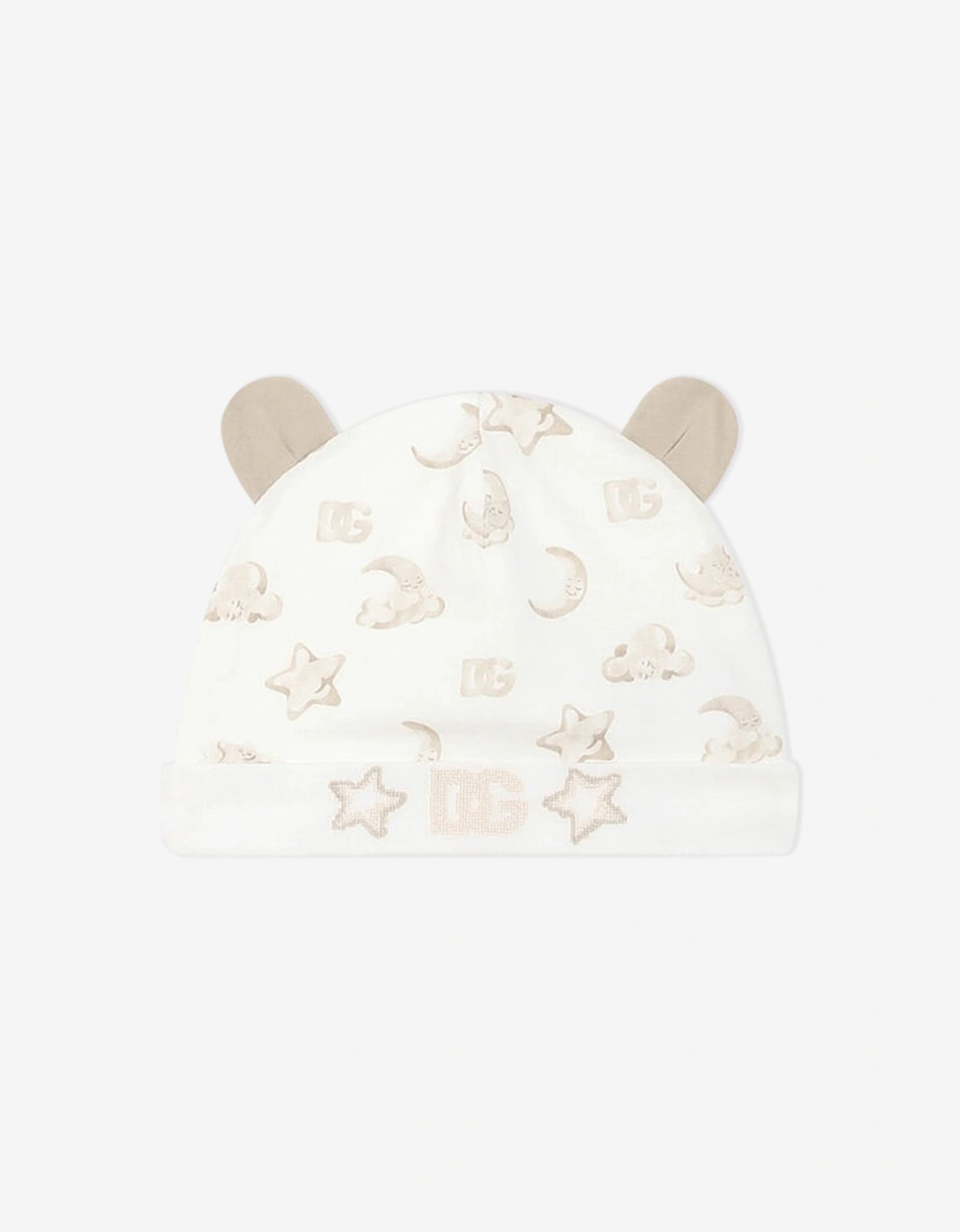 Baby Embroidered Logo Babygrow Set in Ivory
