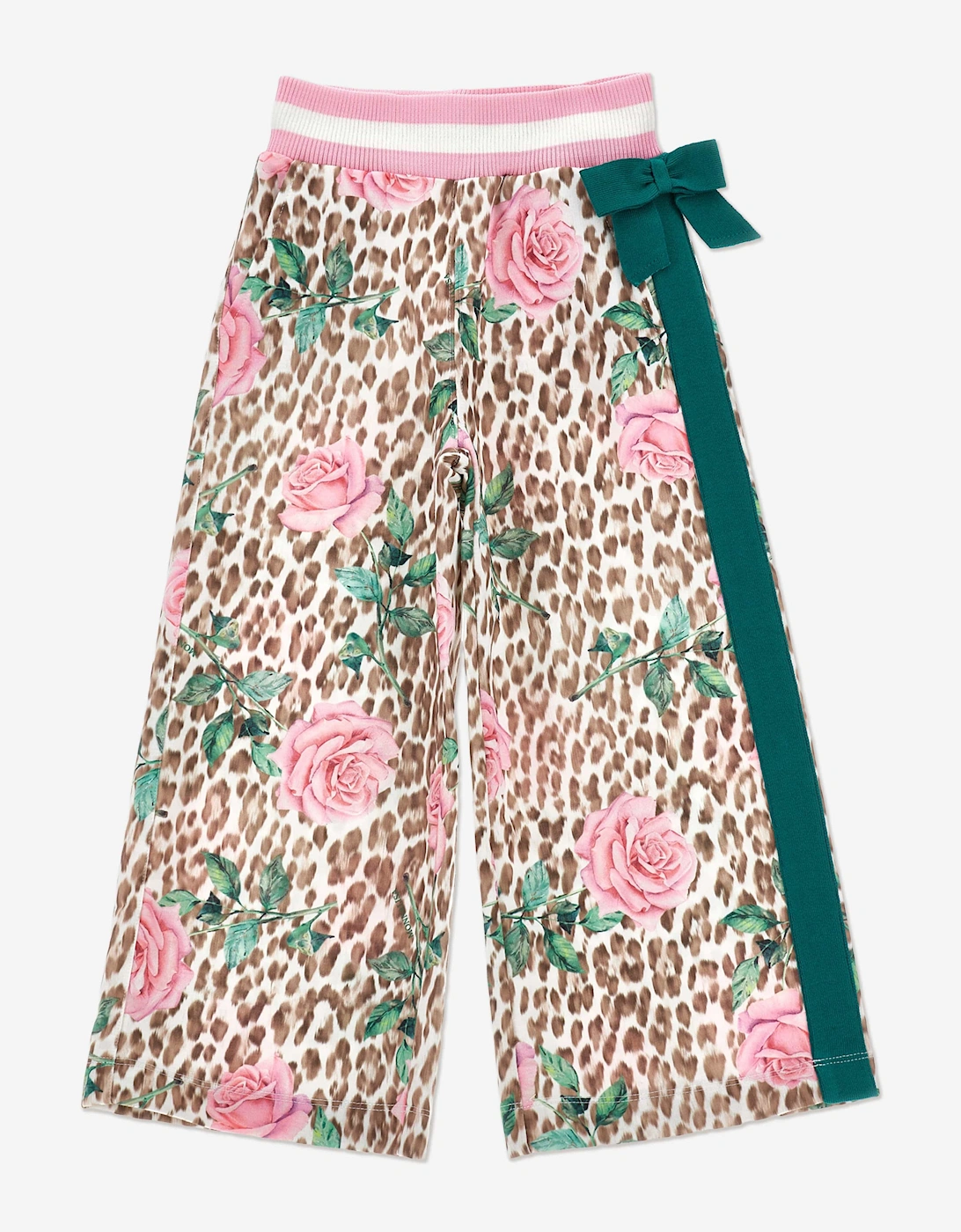 Girls Leopard and Rose Joggers in Multicolour, 5 of 4