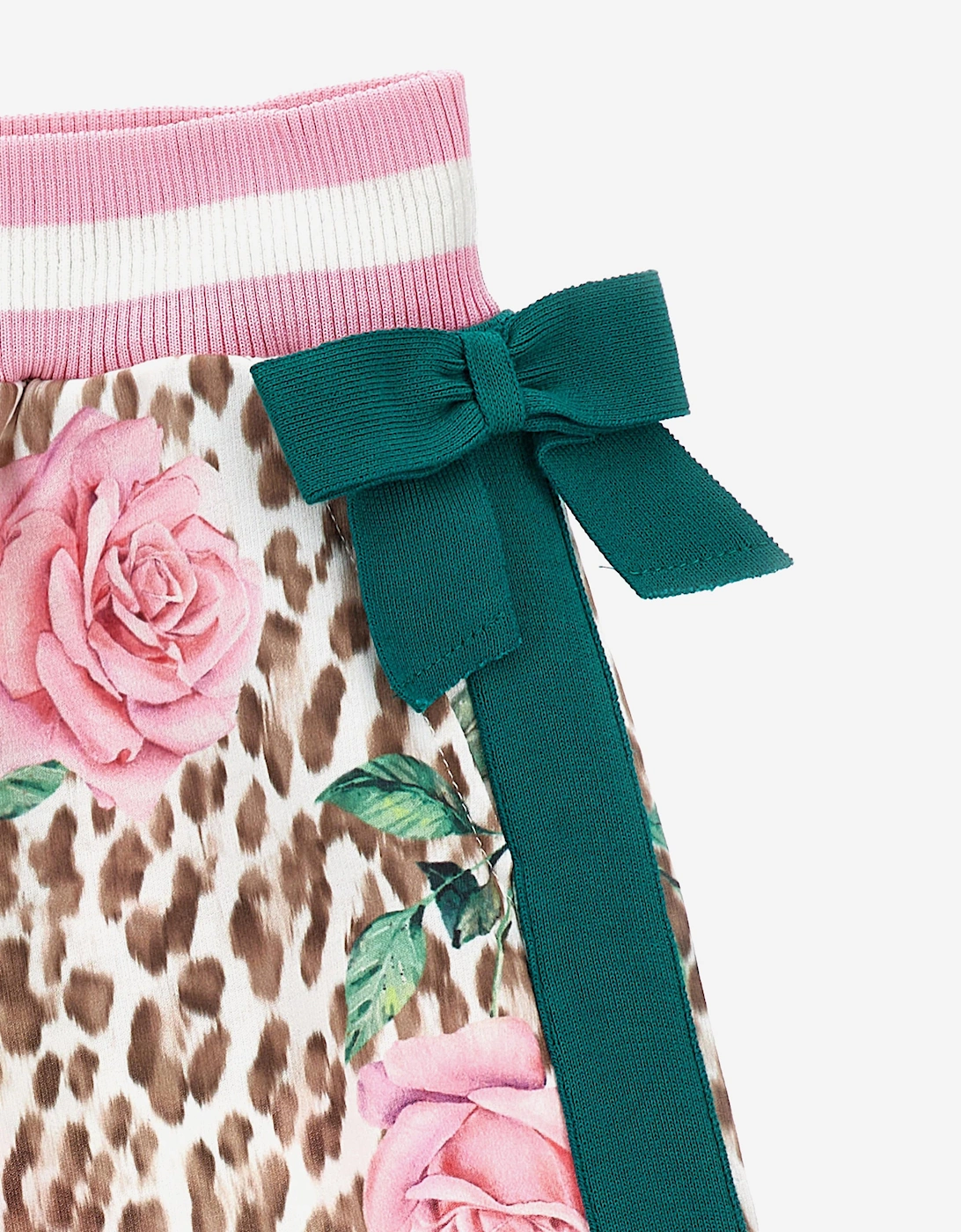 Girls Leopard and Rose Joggers in Multicolour