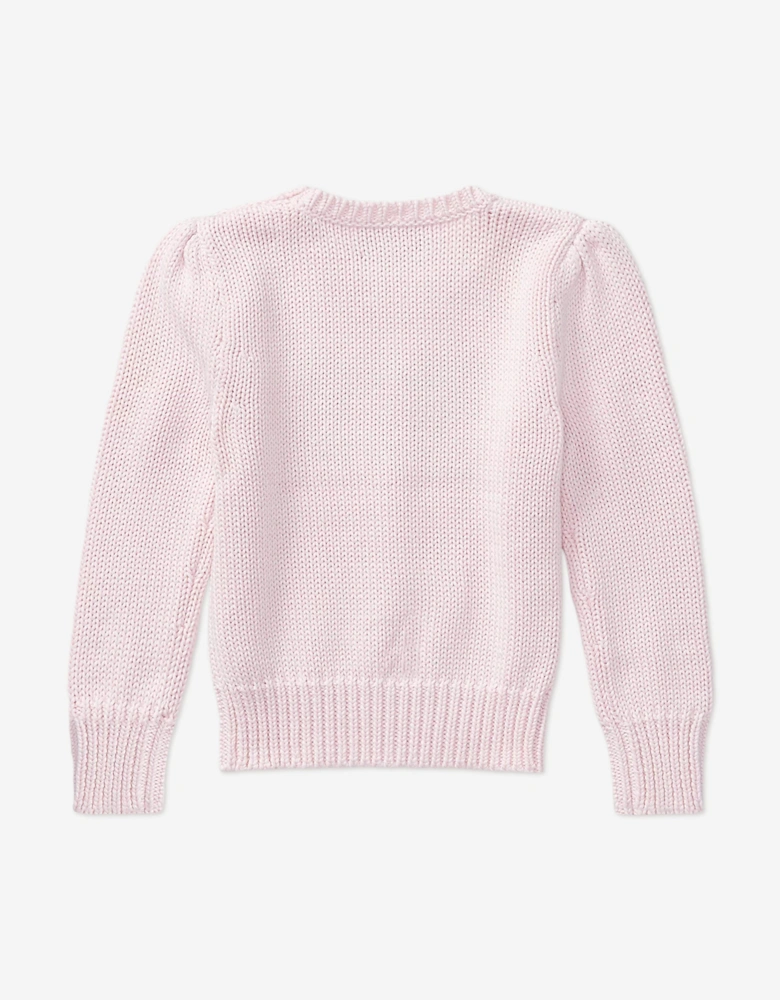 Girls USA Flag Jumper in Pink