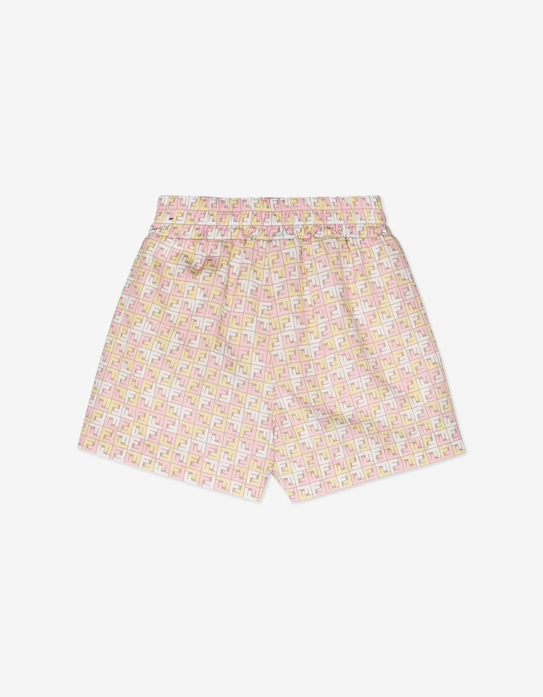 Girls Micro Logo Shorts in Beige