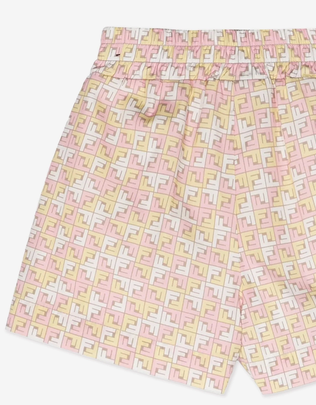 Girls Micro Logo Shorts in Beige