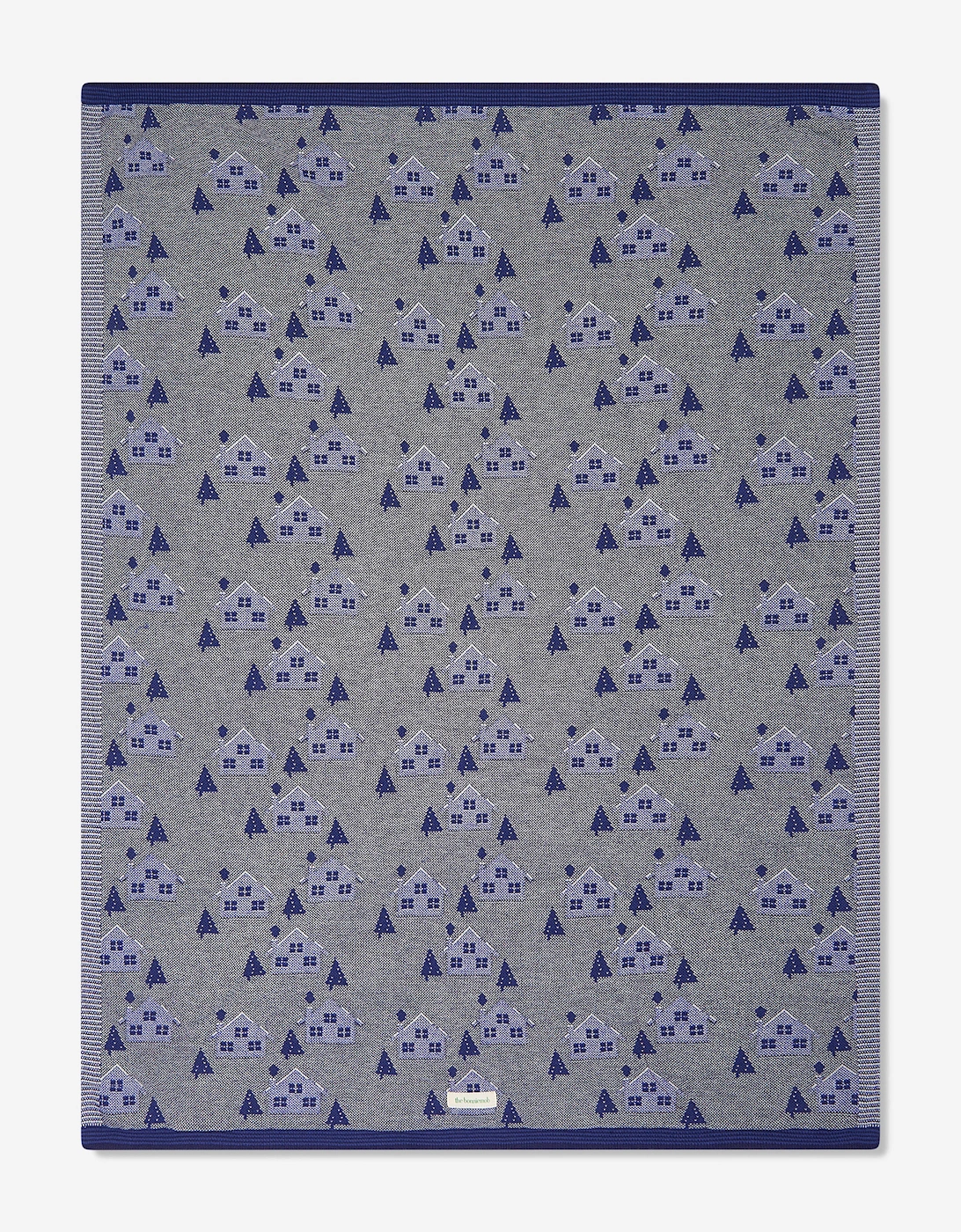 Baby Boys Fawn Cabin Knit Shawl in Blue