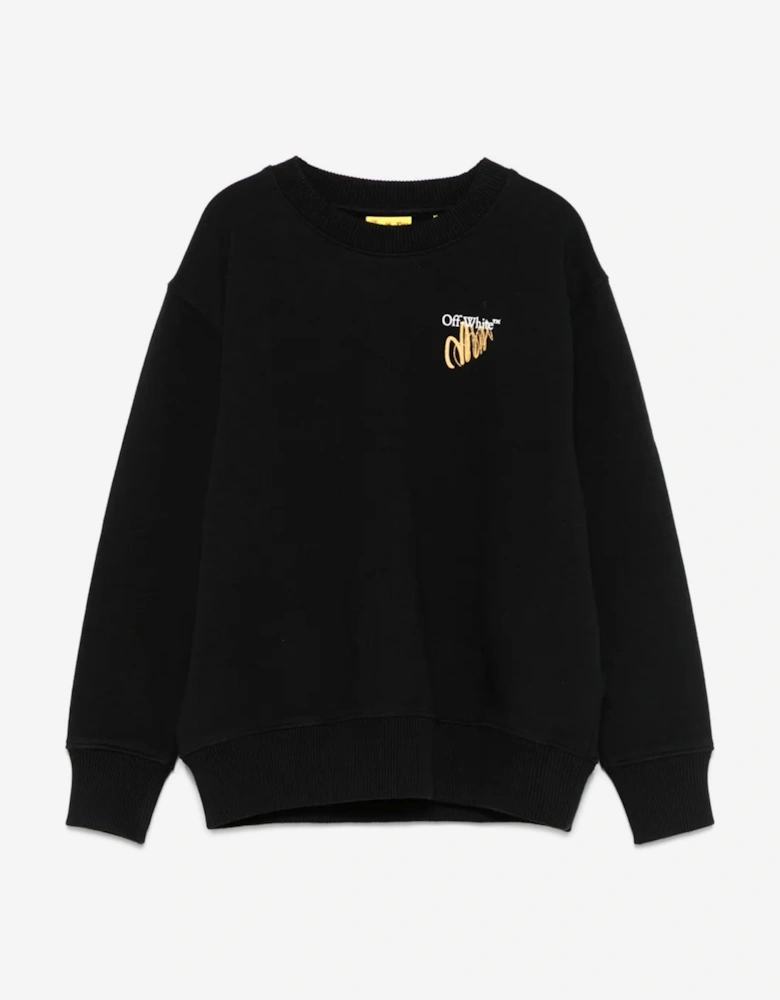 Boys Arrow Sketch Sweatshirt in Black