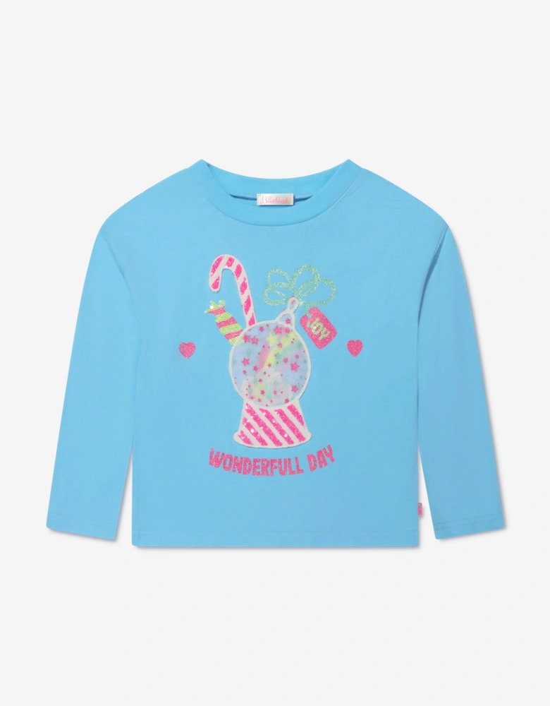 Billieblush Girls Long Sleeve T-Shirt in Blue