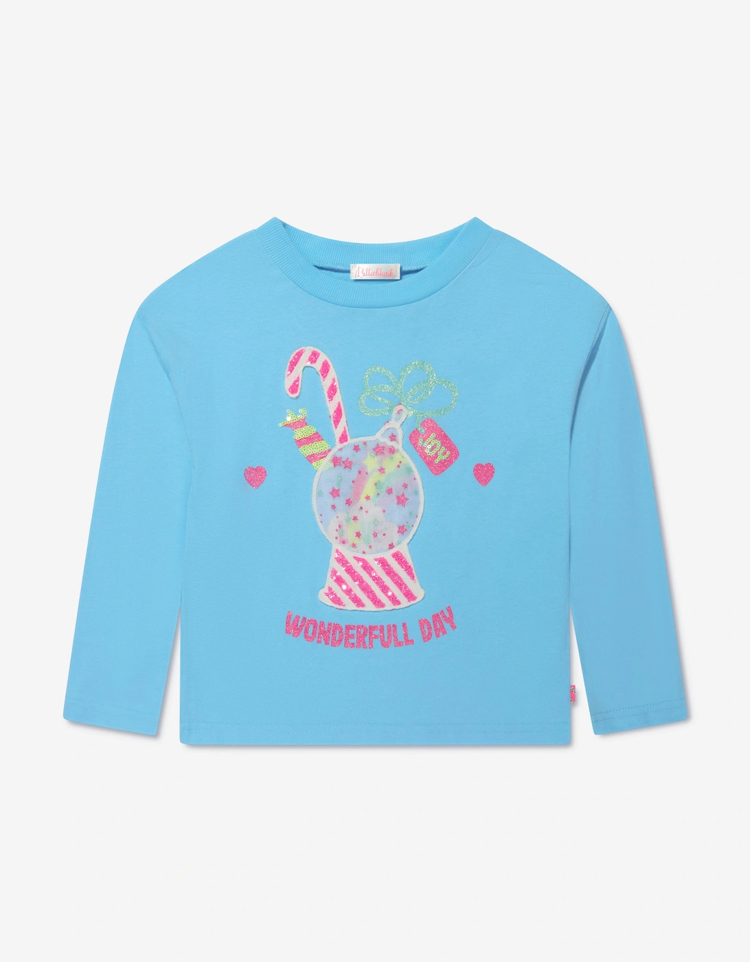 Billieblush Girls Long Sleeve T-Shirt in Blue, 5 of 4