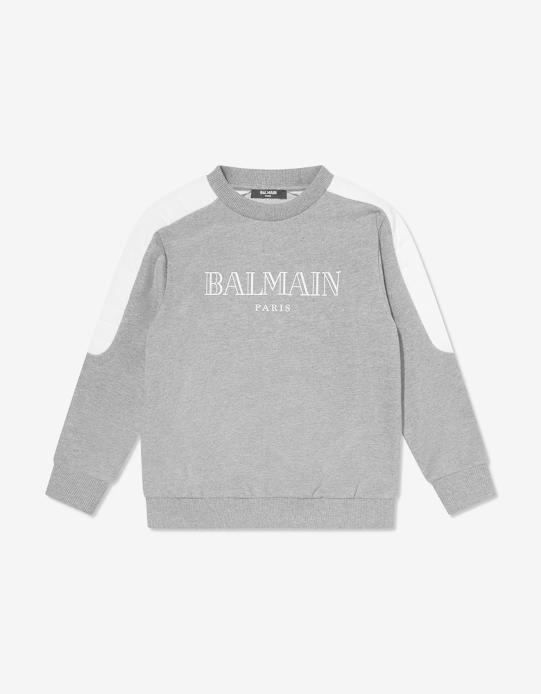 Boys Logo Sweatshirt in Grey