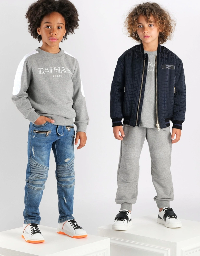Boys Logo Sweatshirt in Grey