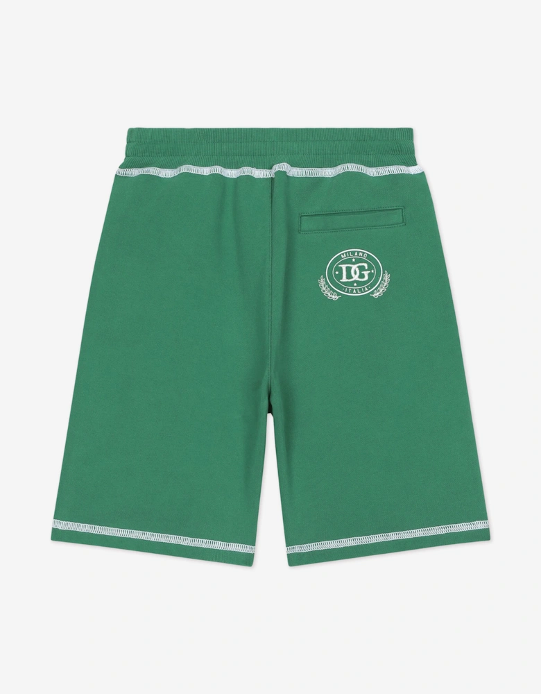 Boys Logo Bermuda Shorts in Green