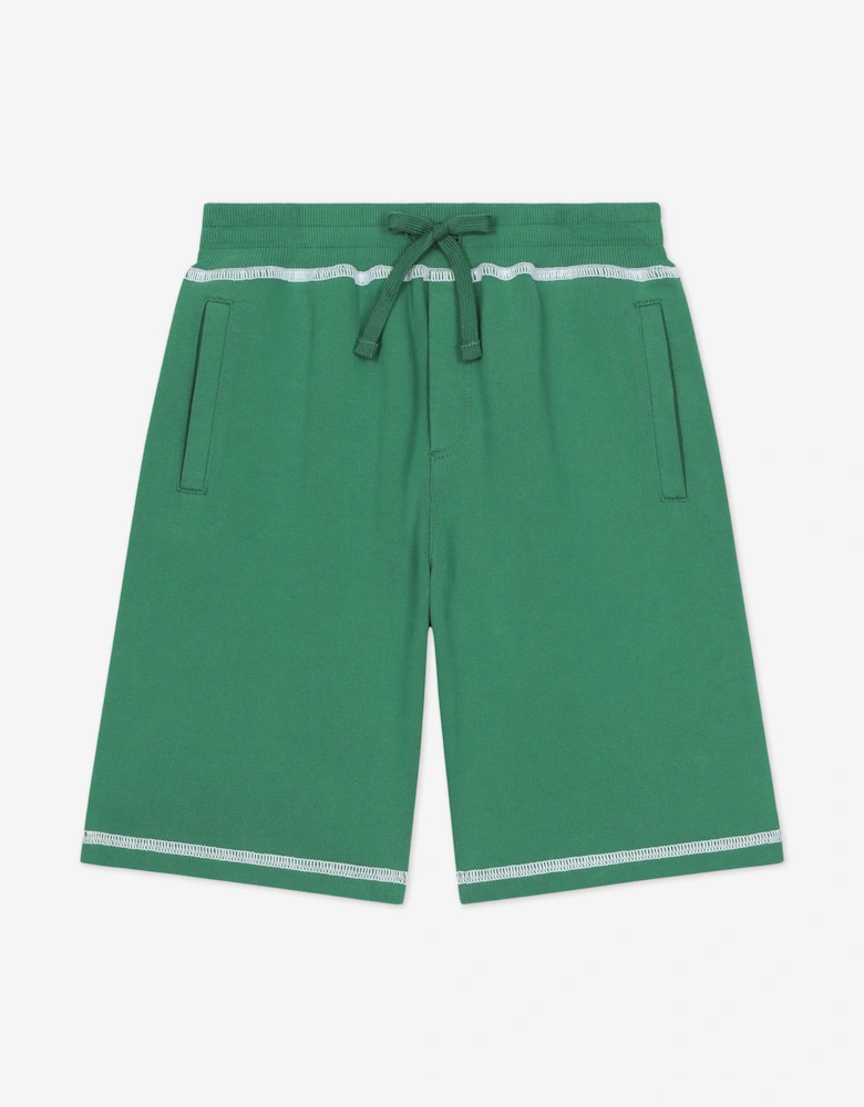 Boys Logo Bermuda Shorts in Green