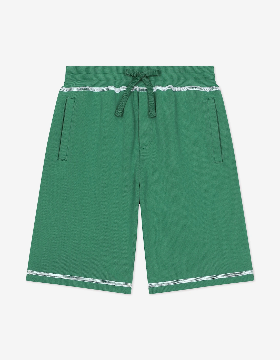 Boys Logo Bermuda Shorts in Green, 5 of 4