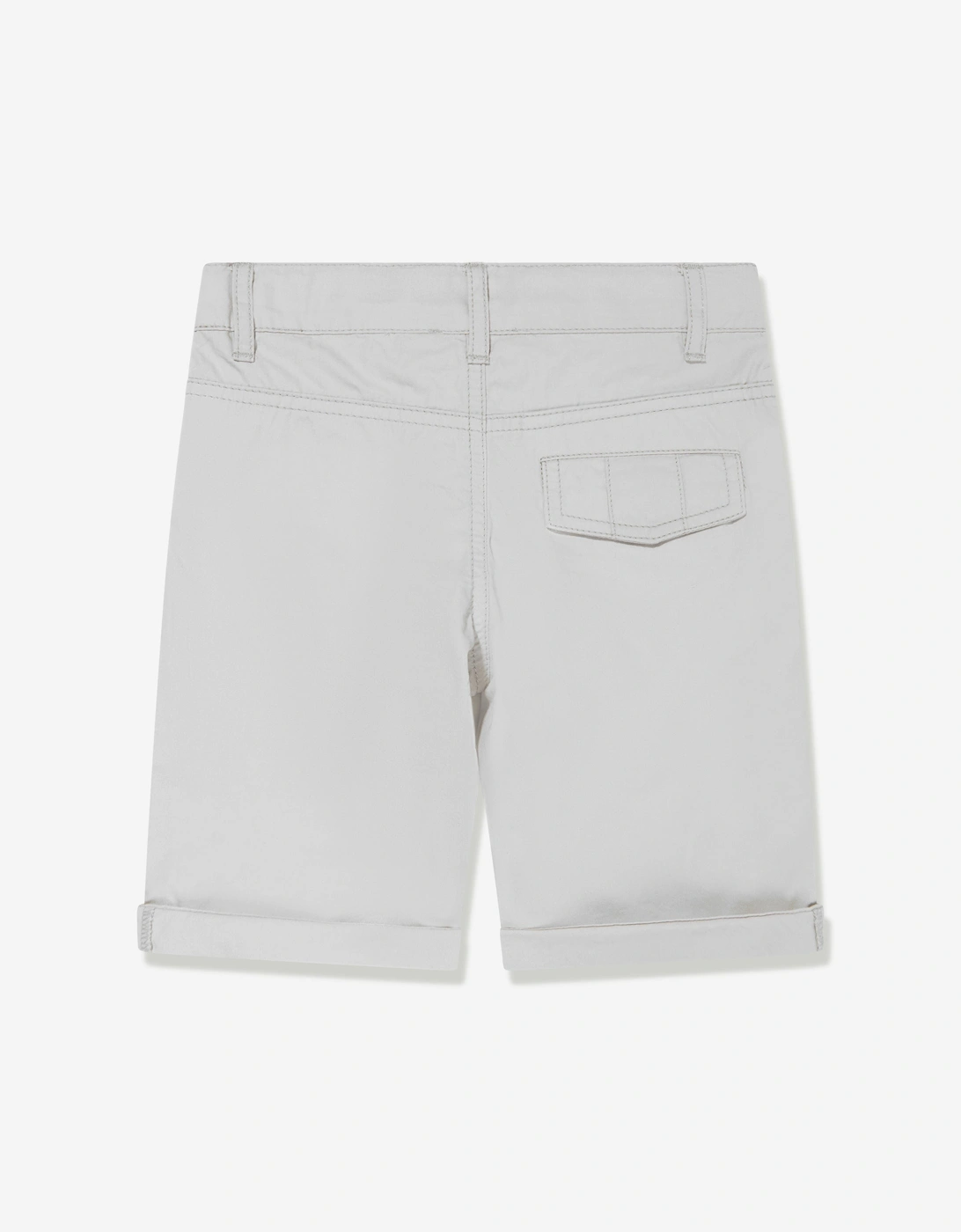 Boys Logo Badge Poplin Shorts in Grey