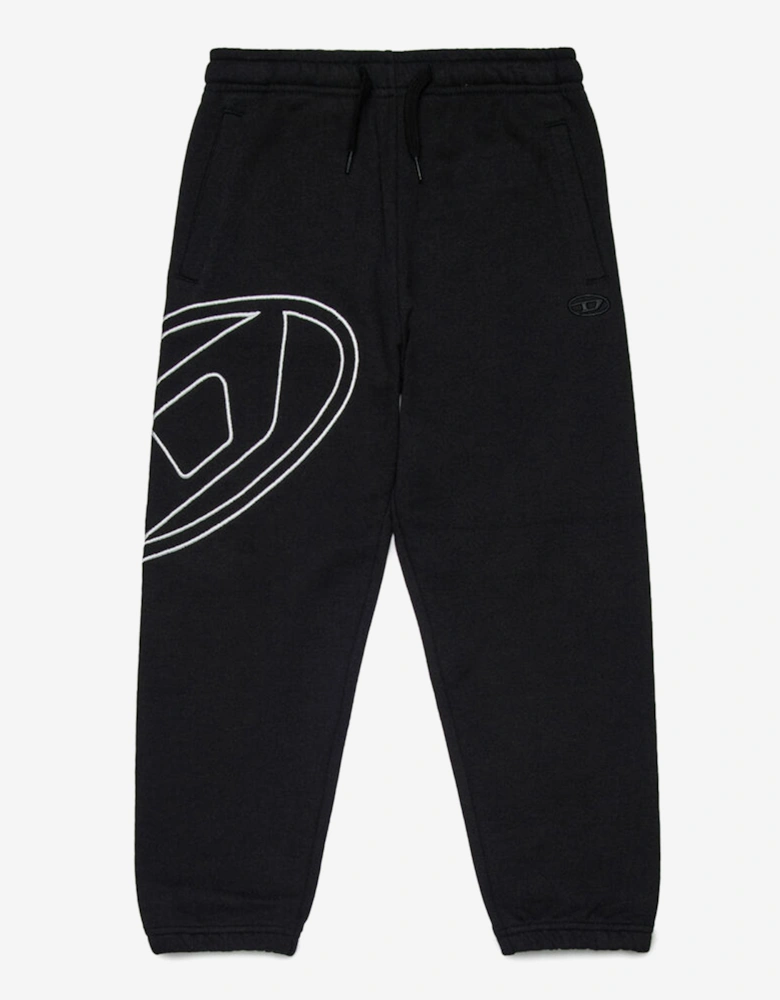 Boys Oval D Logo Joggers in Black