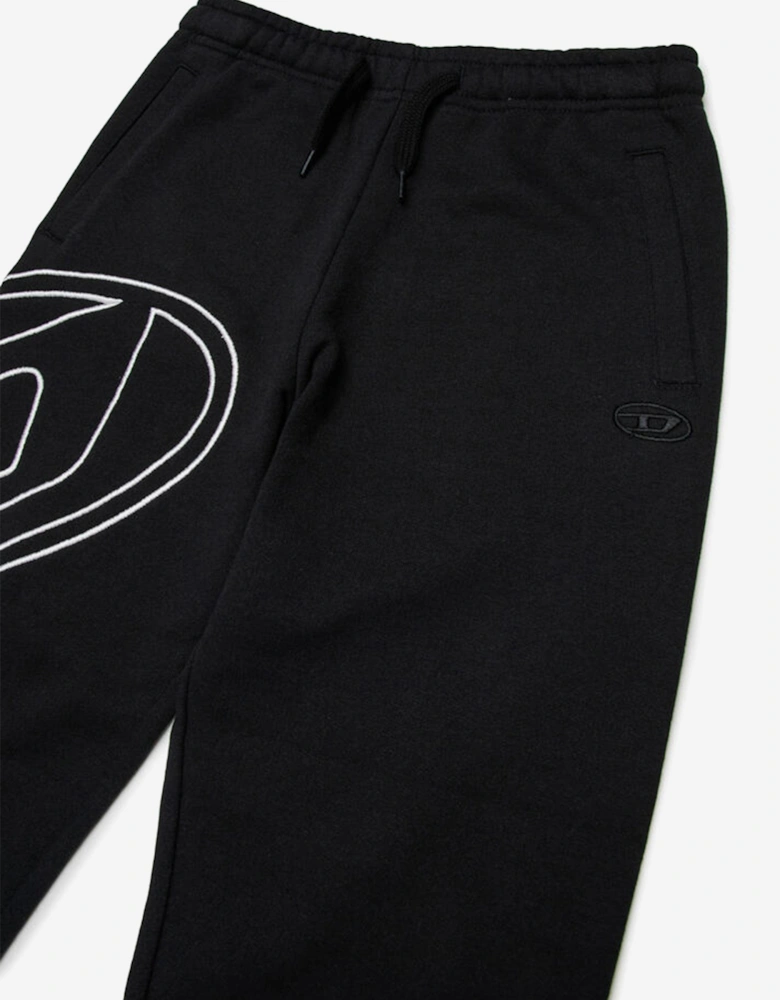 Boys Oval D Logo Joggers in Black