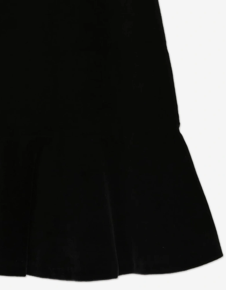 Girls Bow Logo Dress in Black