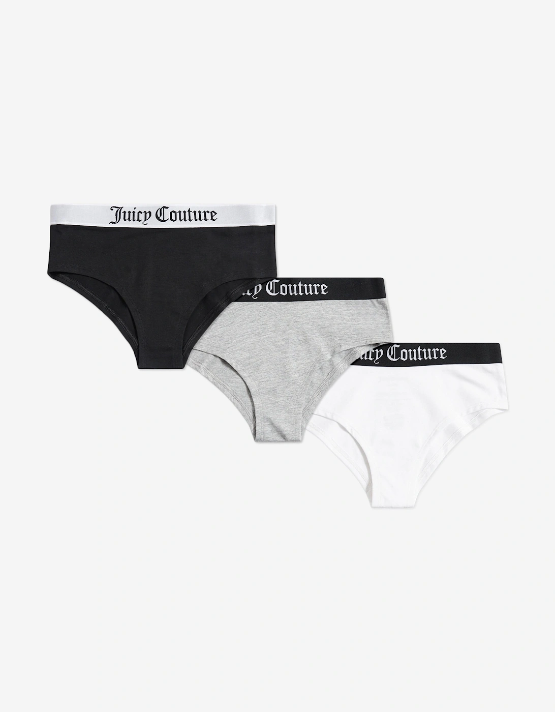 Girls 3 Pack Hipster Knickers Set in Black, 5 of 4