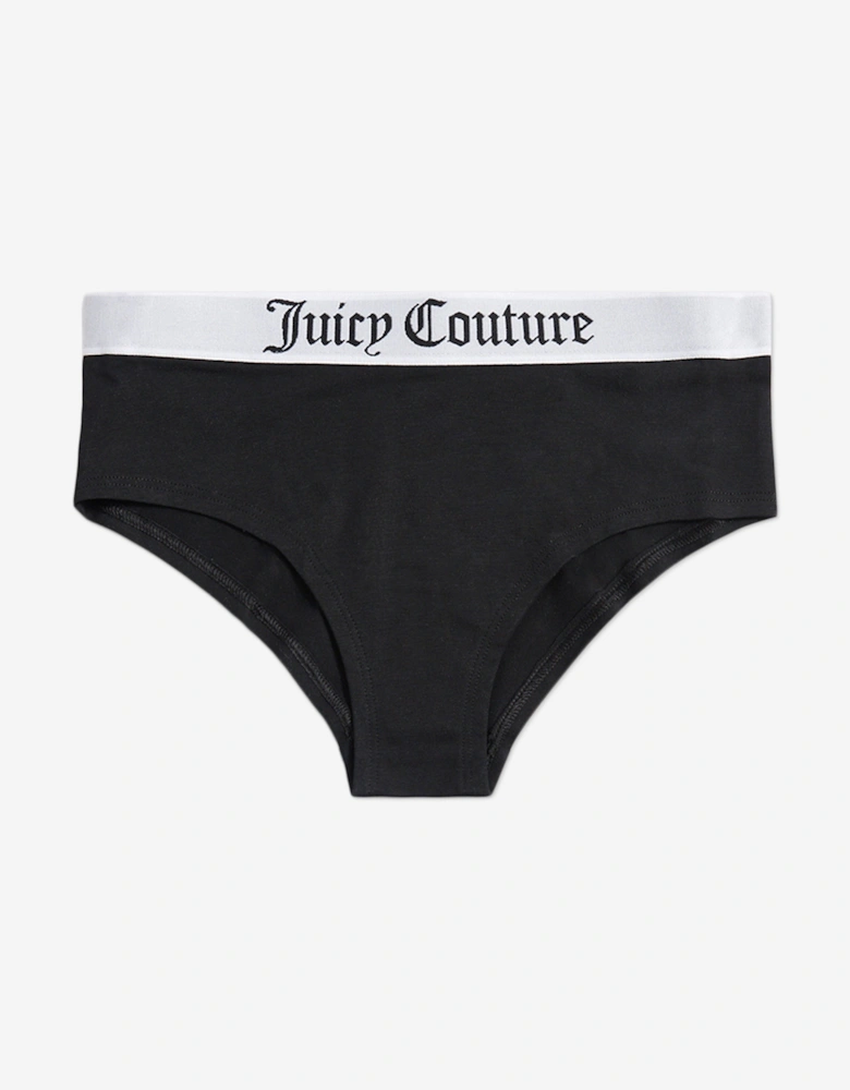 Girls 3 Pack Hipster Knickers Set in Black
