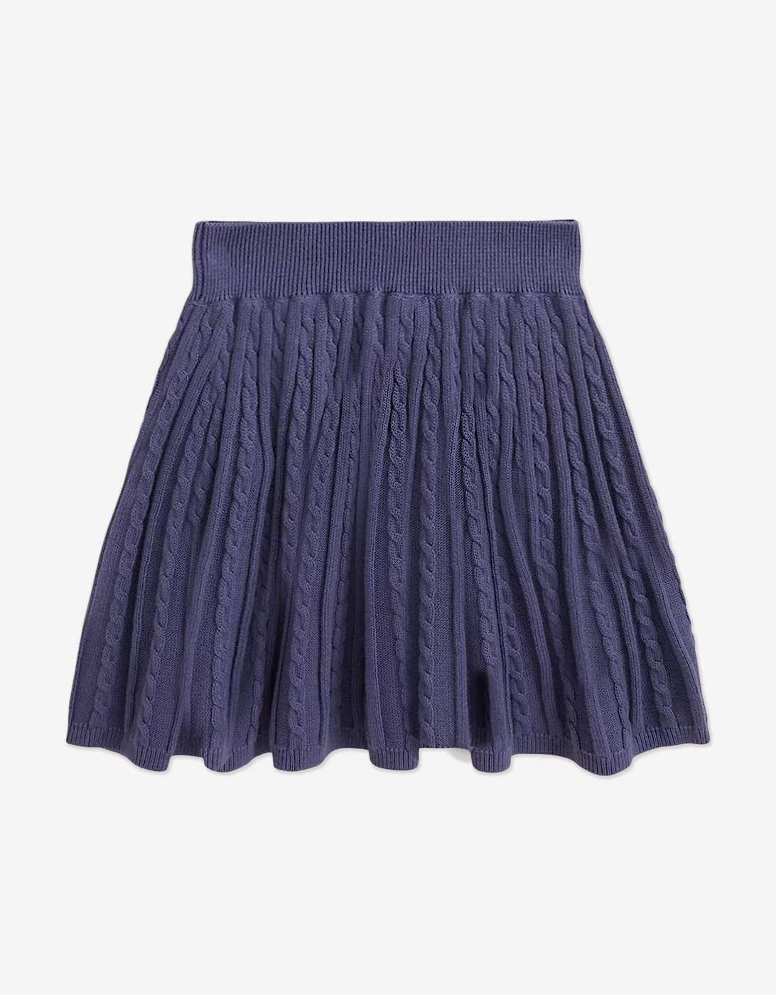 Girls Striped Top and Skirt Set in Blue
