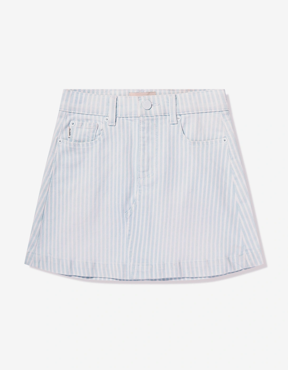 Girls Jenny Striped Mini Skirt in Blue, 6 of 5