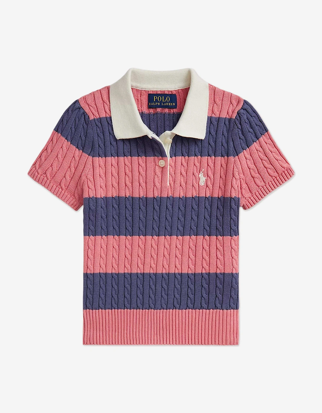 Girls Striped Top and Skirt Set in Blue