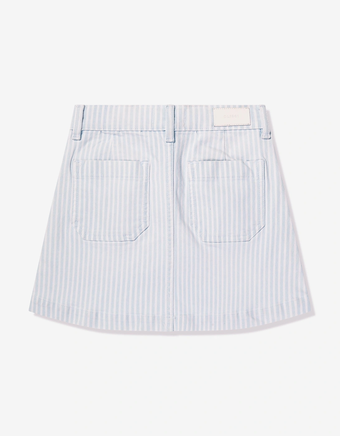 Girls Jenny Striped Mini Skirt in Blue