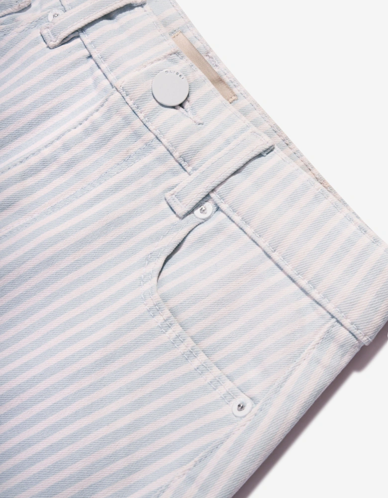 Girls Jenny Striped Mini Skirt in Blue