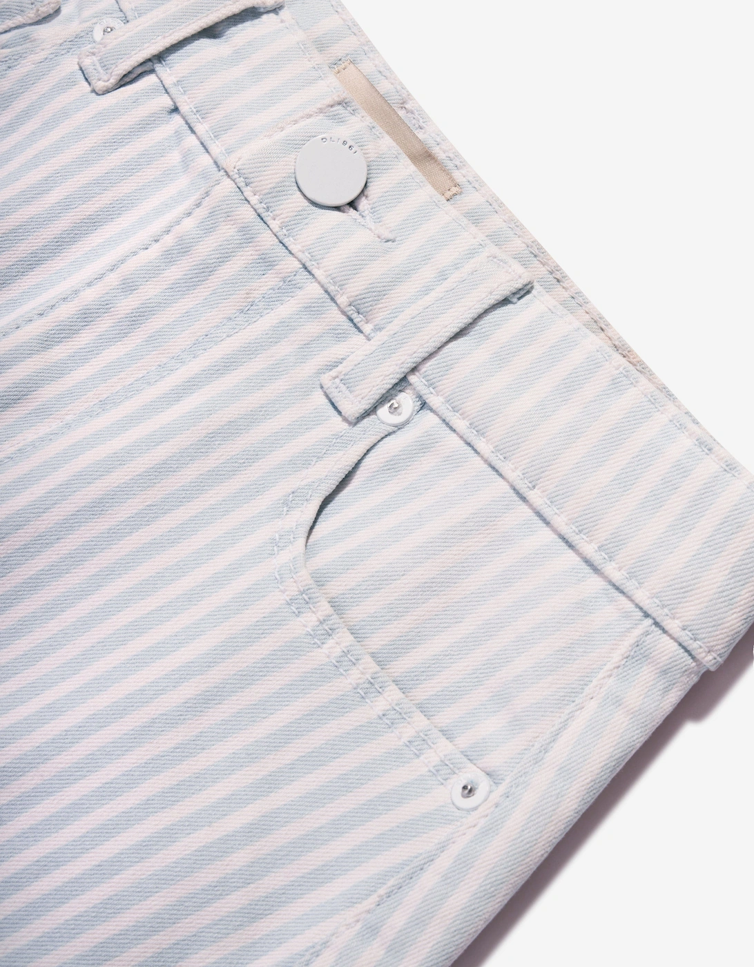 Girls Jenny Striped Mini Skirt in Blue