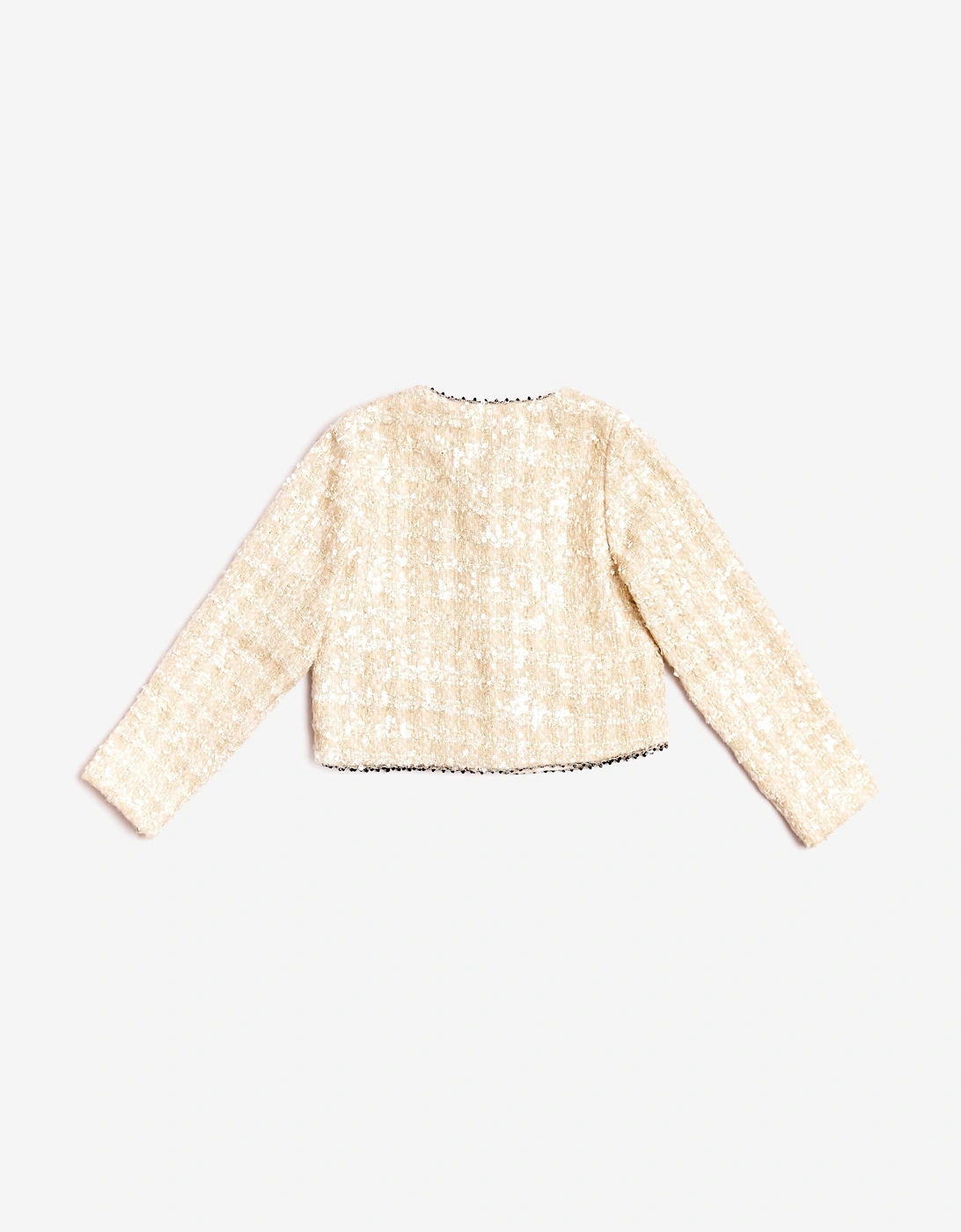 BCBGMAXAZRIA Girls Tweed Jacket in Gold