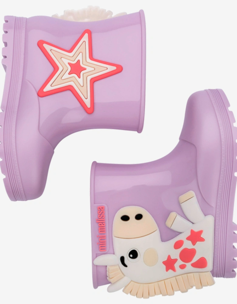 Girls Wonderland Wellies in Purple