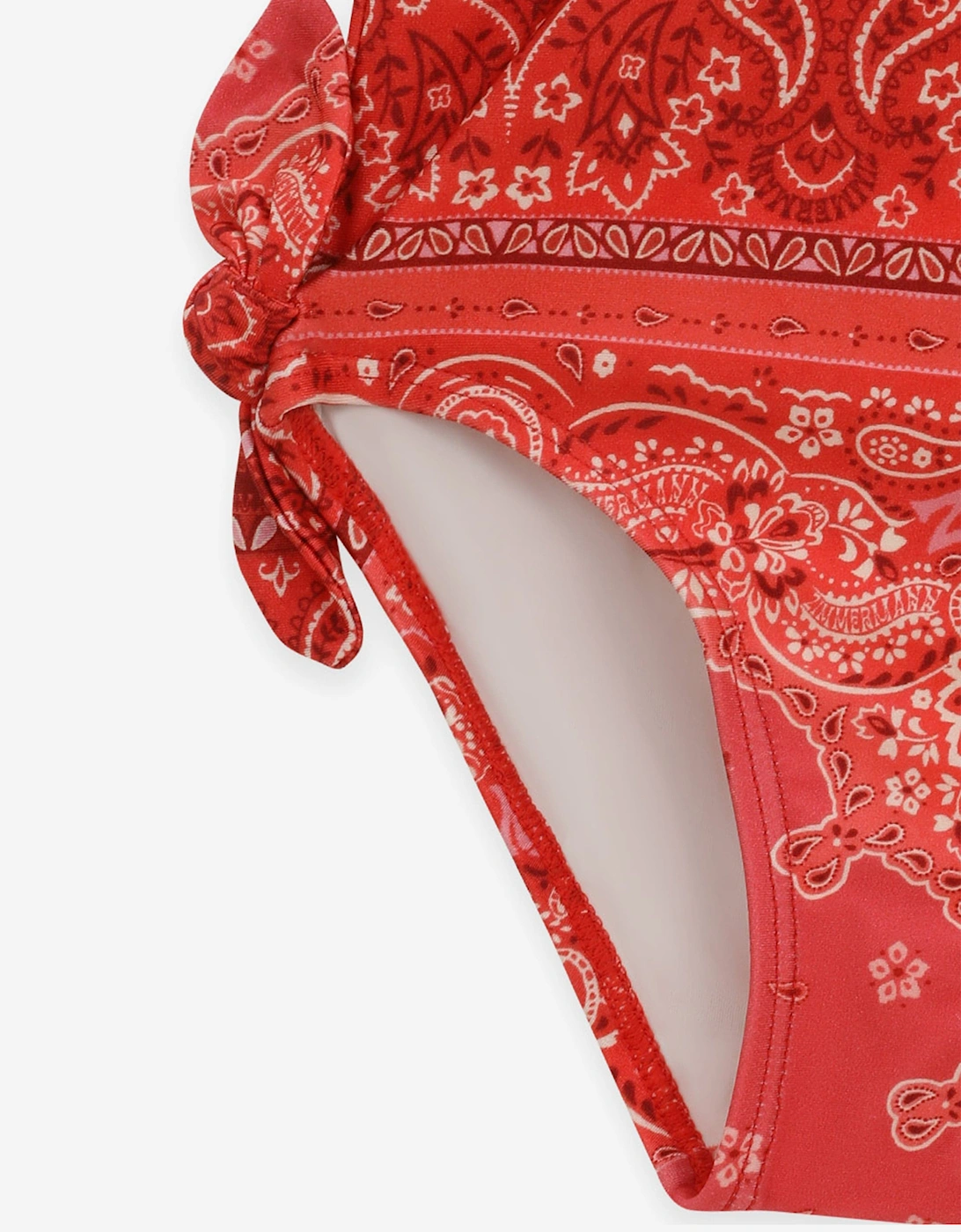 Girls Lucky Tie Front Swimsuit in Red
