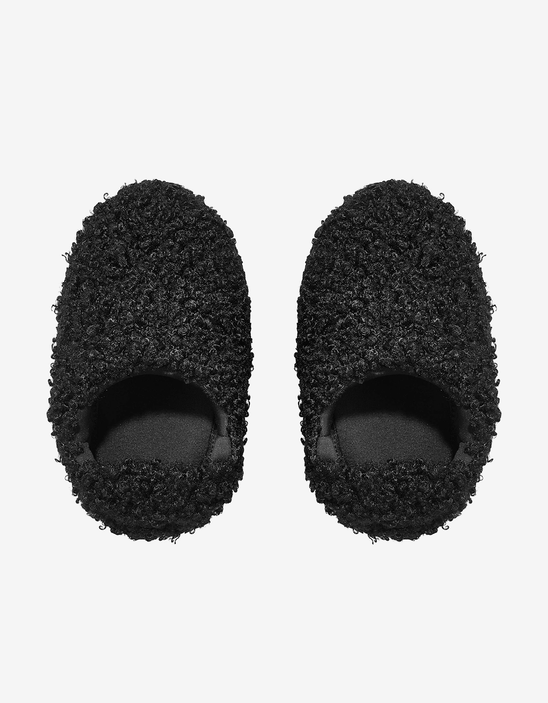 Moon Boot Kids Faux Curly Sandals in Black