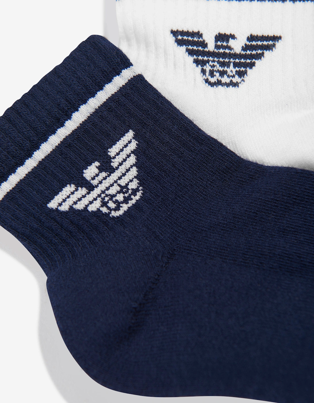 Boys Cotton Logo Socks in White