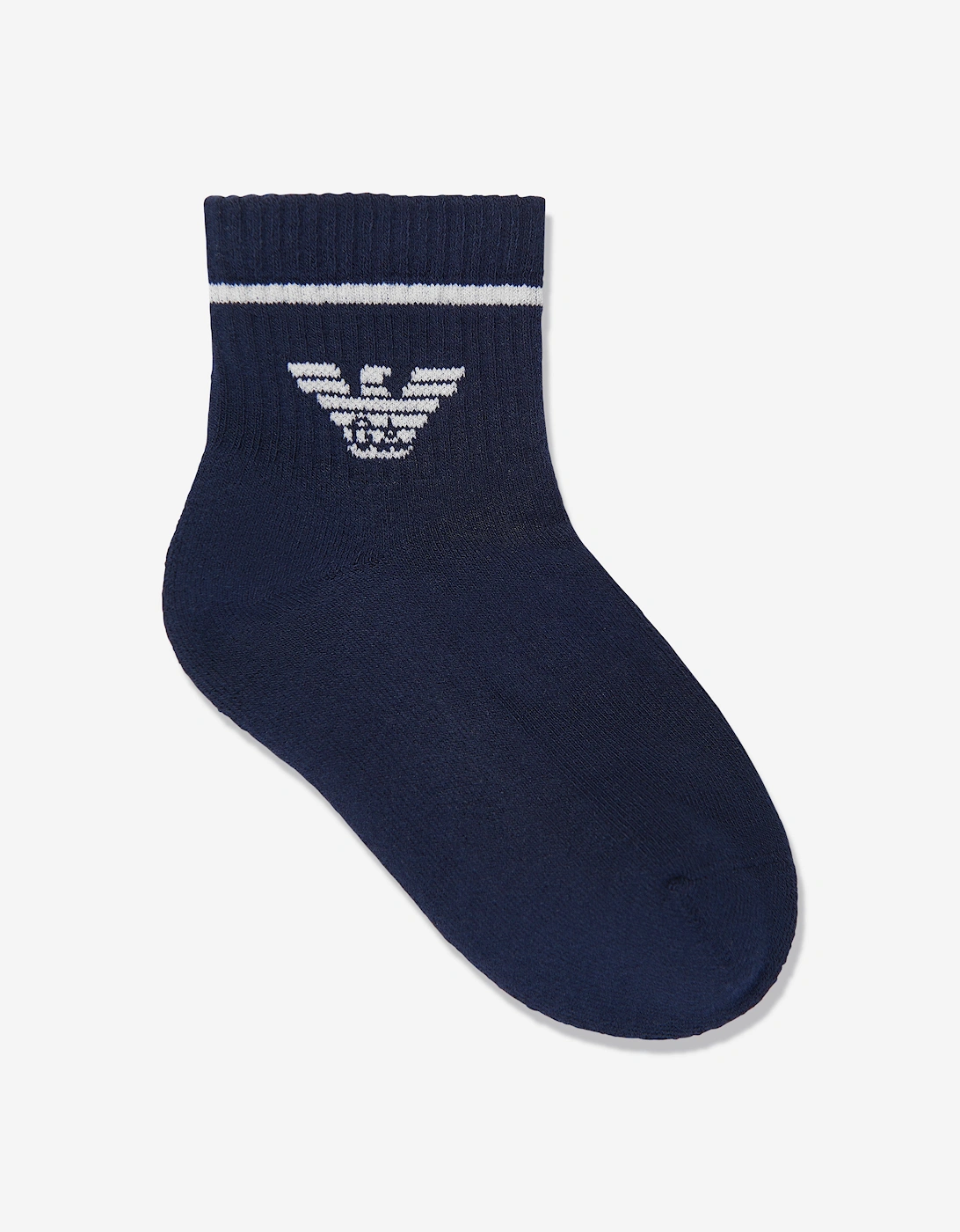 Boys Cotton Logo Socks in White