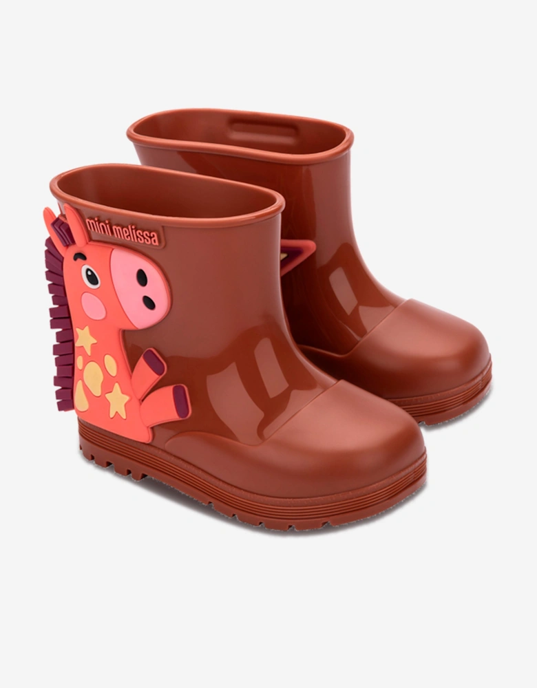 Kids Wonderland Wellies in Brown