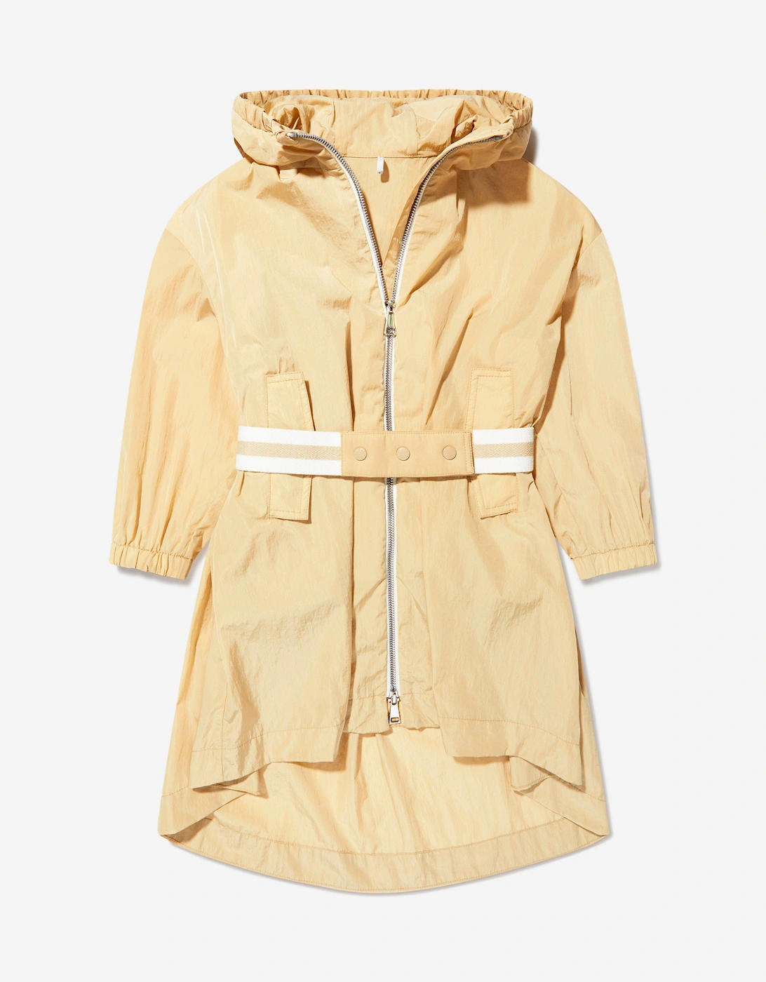Enfant Girls Aloysha Long Coat in Cream, 5 of 4