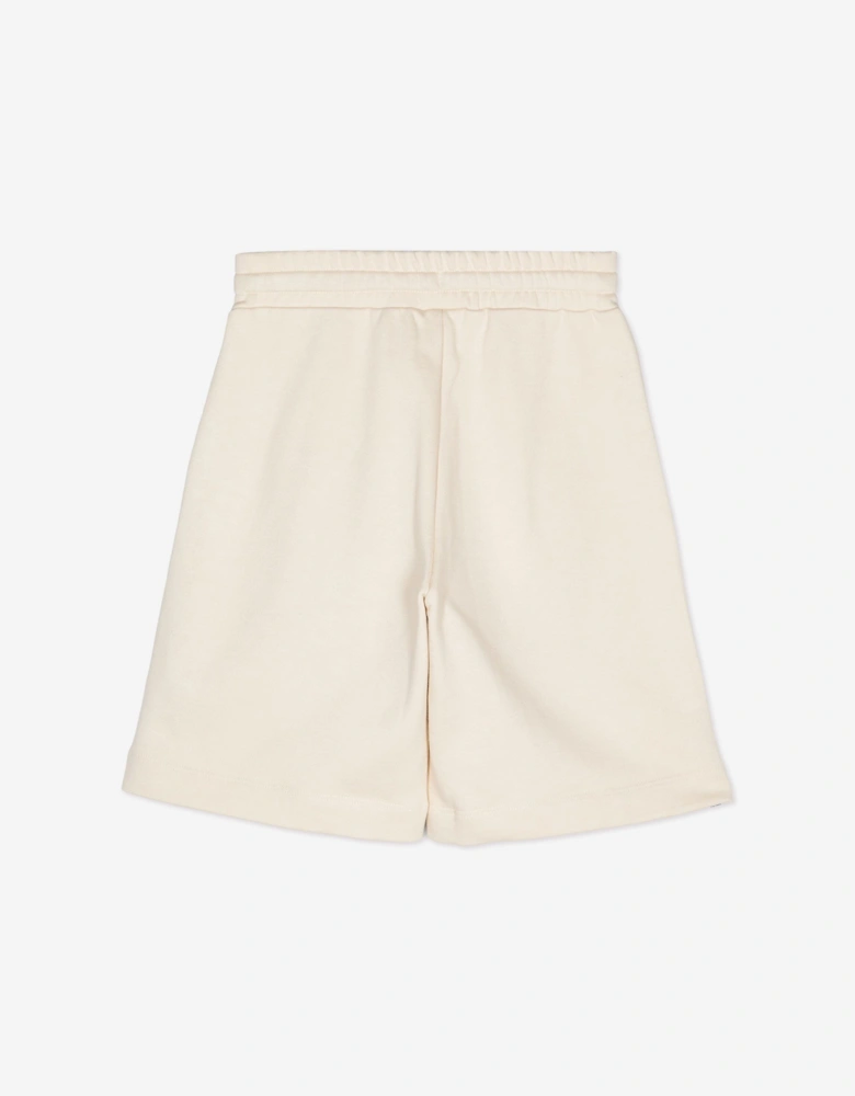 Boys Logo Bermuda Shorts in Beige