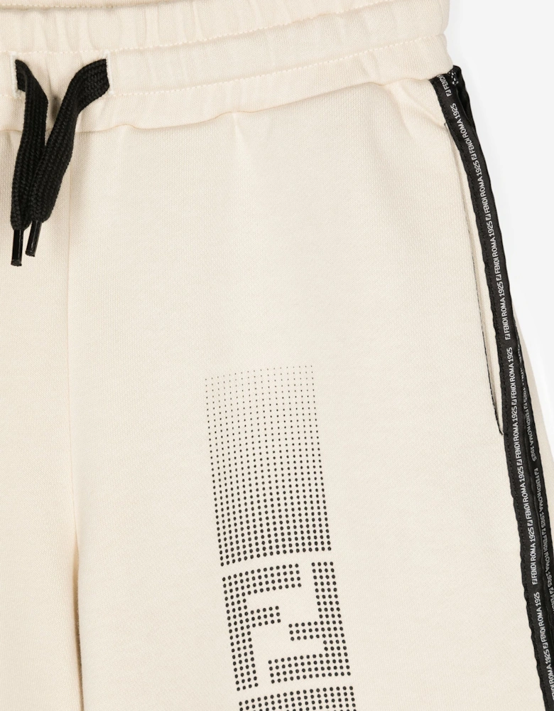 Boys Logo Bermuda Shorts in Beige