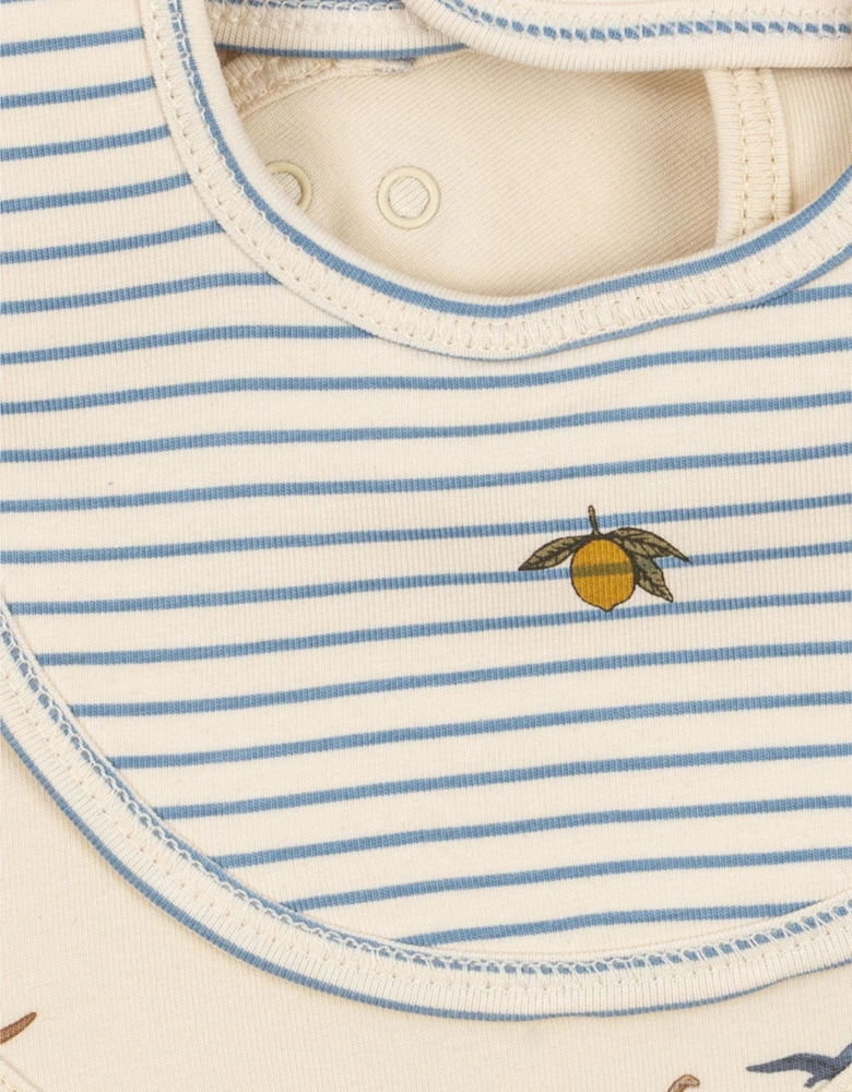 Baby Boys Basic 2 Pack Bib Set in Ivory