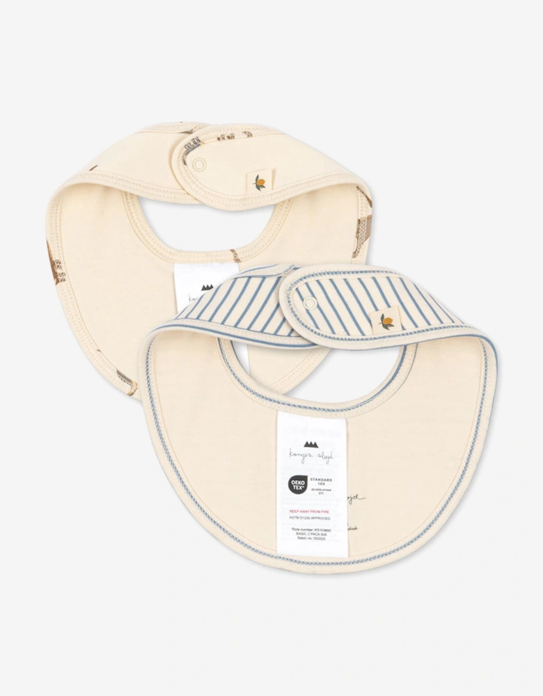 Baby Boys Basic 2 Pack Bib Set in Ivory