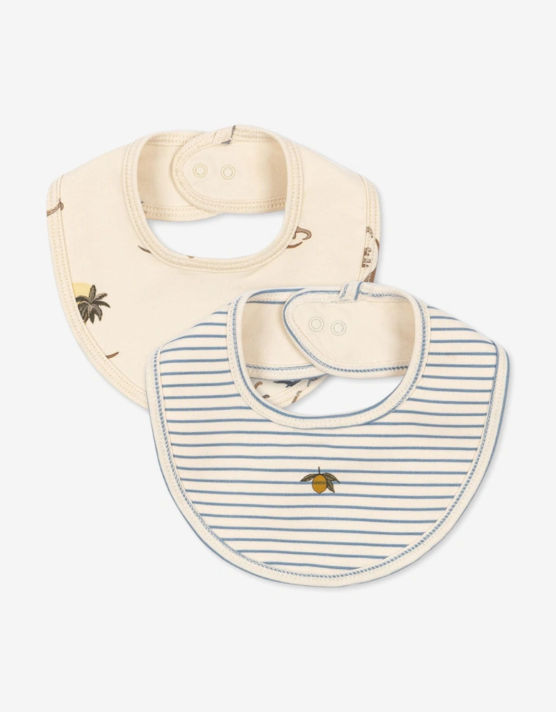 Baby Boys Basic 2 Pack Bib Set in Ivory